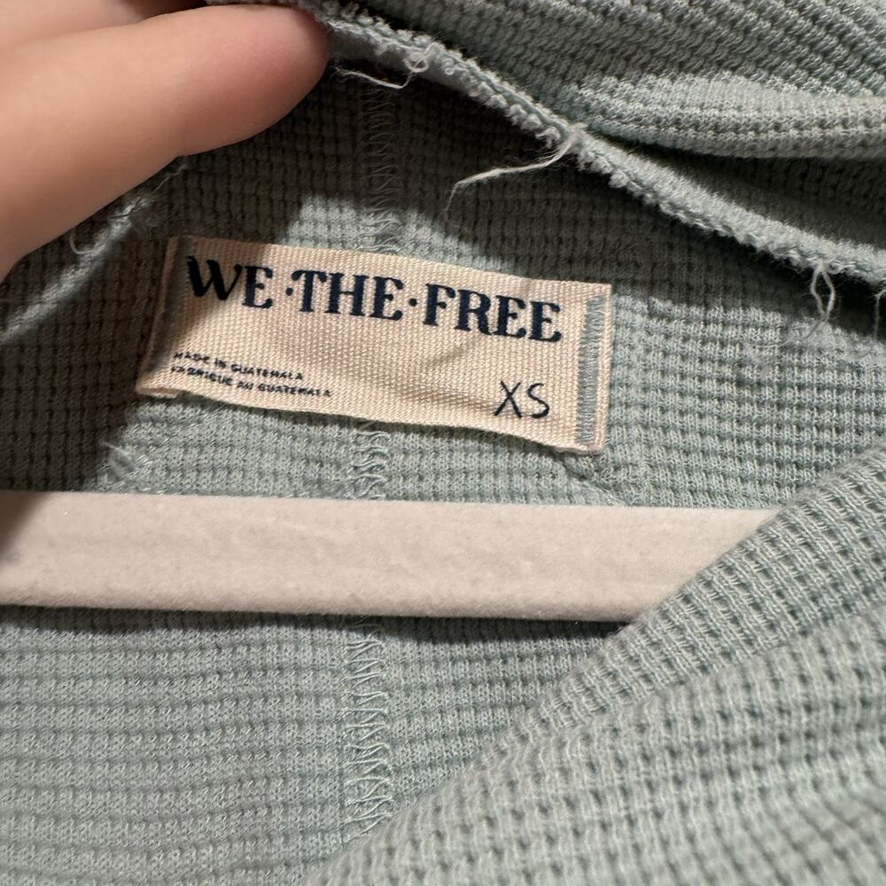 Free People We The Free Aqua Blue Thermal Top Size XS - Picture 4 of 5